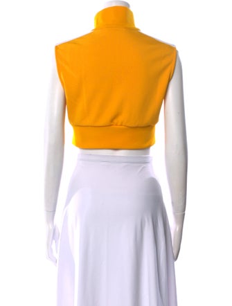 Palm Angels Mock Neck Sleeveless Crop Top