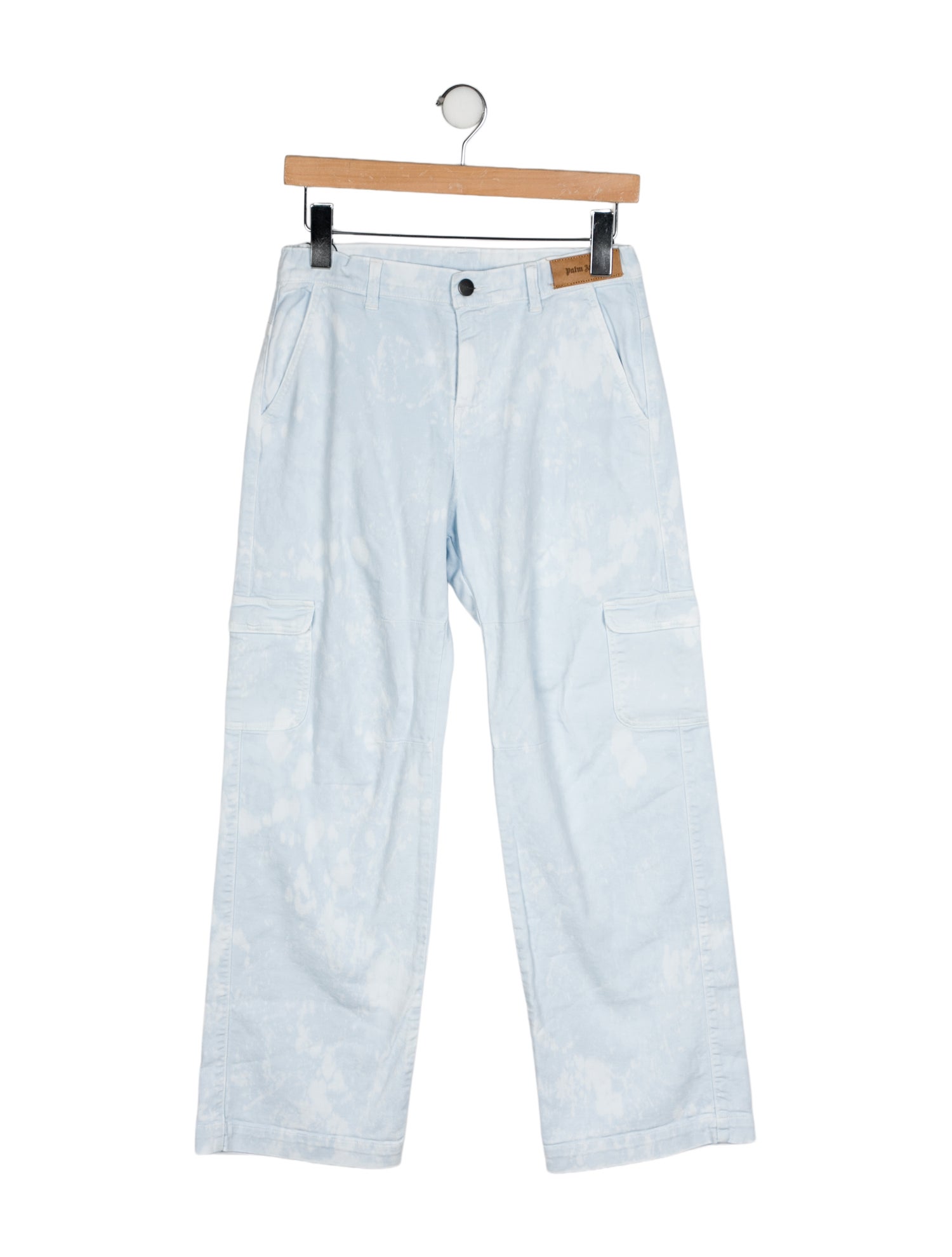 Palm Angels Girls' Acid Washed Straight Leg Jeans w/ Tags