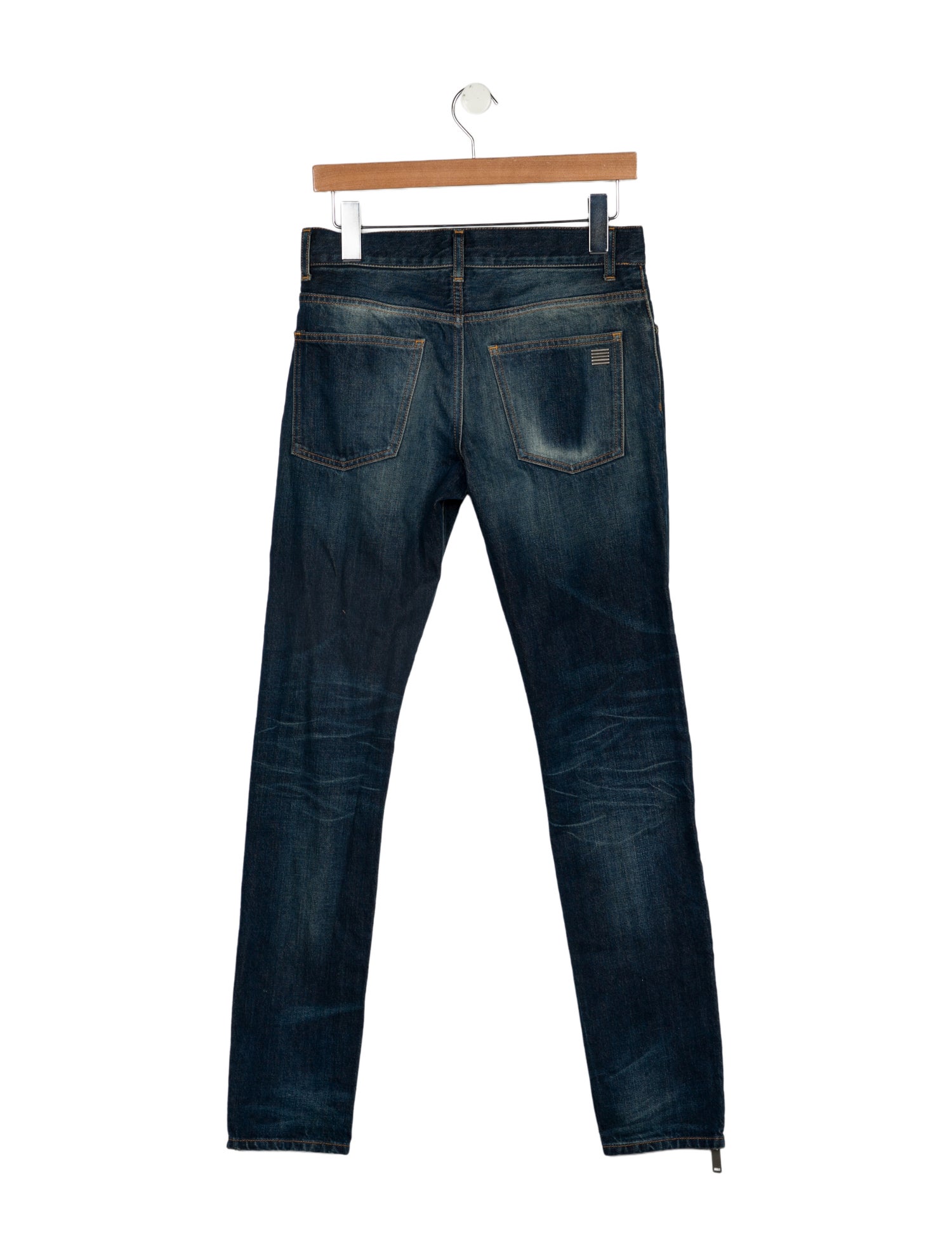 Palm Angels Mid-Rise Straight Leg Jeans