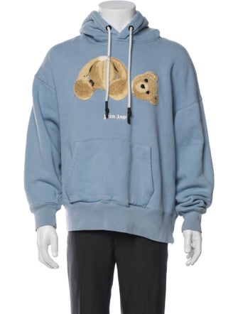 Palm Angels Graphic Print Mock Neck Hoodie