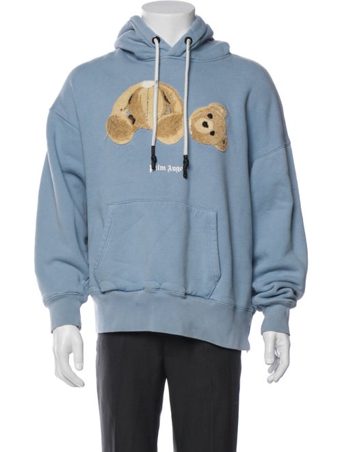 Palm Angels Graphic Print Mock Neck Hoodie