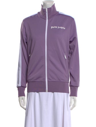 Palm Angels Mock Neck Long Sleeve Sweatshirt