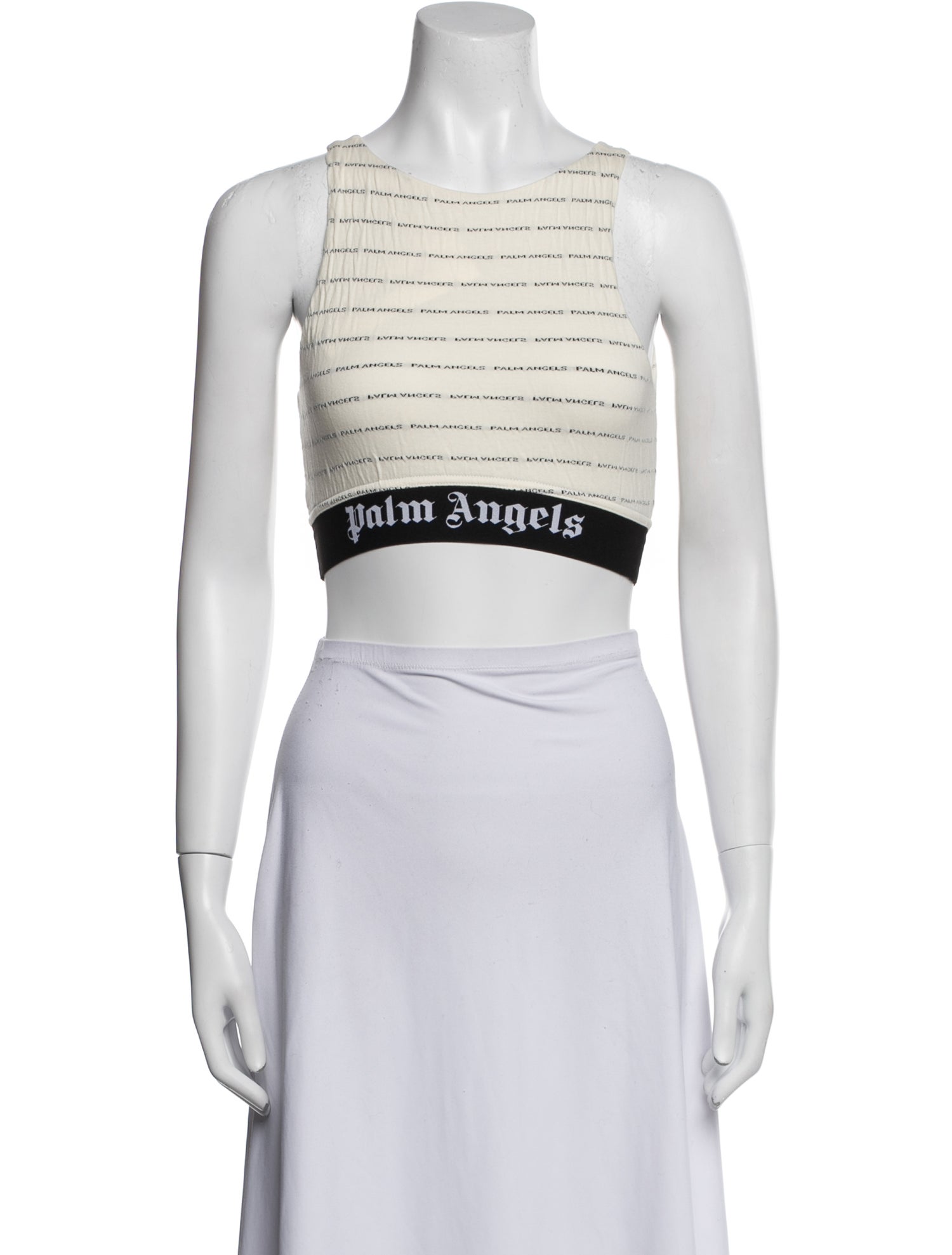 Palm Angels Nylon Printed Crop Top