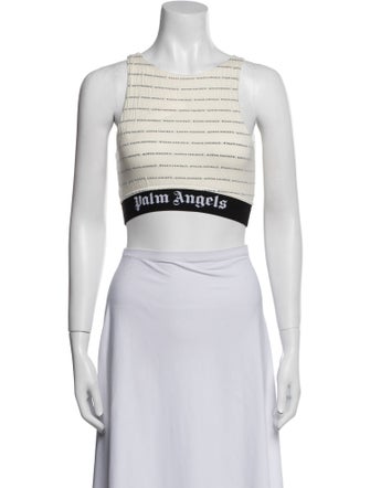 Palm Angels Nylon Printed Crop Top