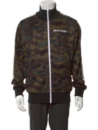 Palm Angels Camouflage Print Mock Neck Sweatshirt