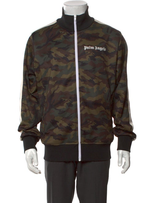 Palm Angels Camouflage Print Mock Neck Sweatshirt