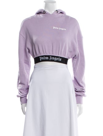 Palm Angels Graphic Print Crew Neck Hoodie