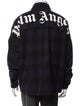 Palm Angels Plaid Print Peacoat