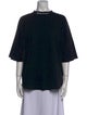 Palm Angels Mock Neck Three-Quarter Sleeve Blouse