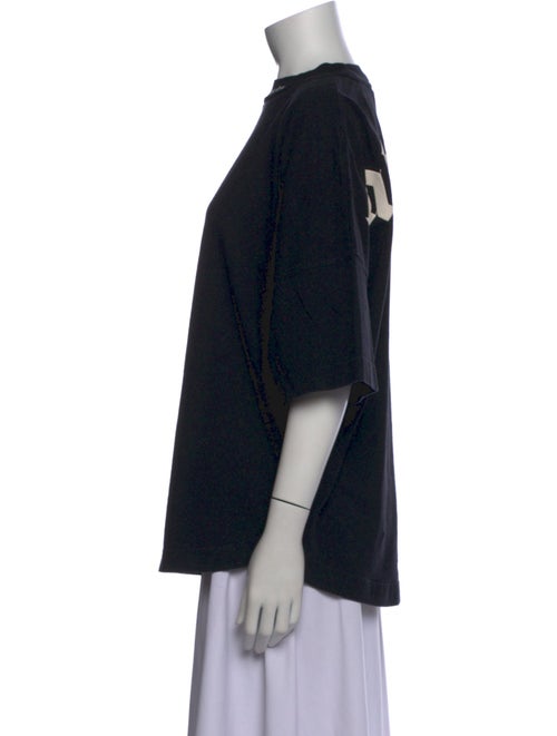 Palm Angels Mock Neck Three-Quarter Sleeve Blouse