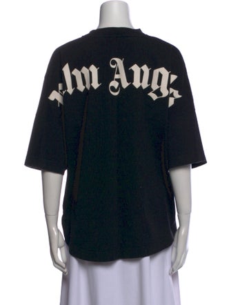 Palm Angels Mock Neck Three-Quarter Sleeve Blouse