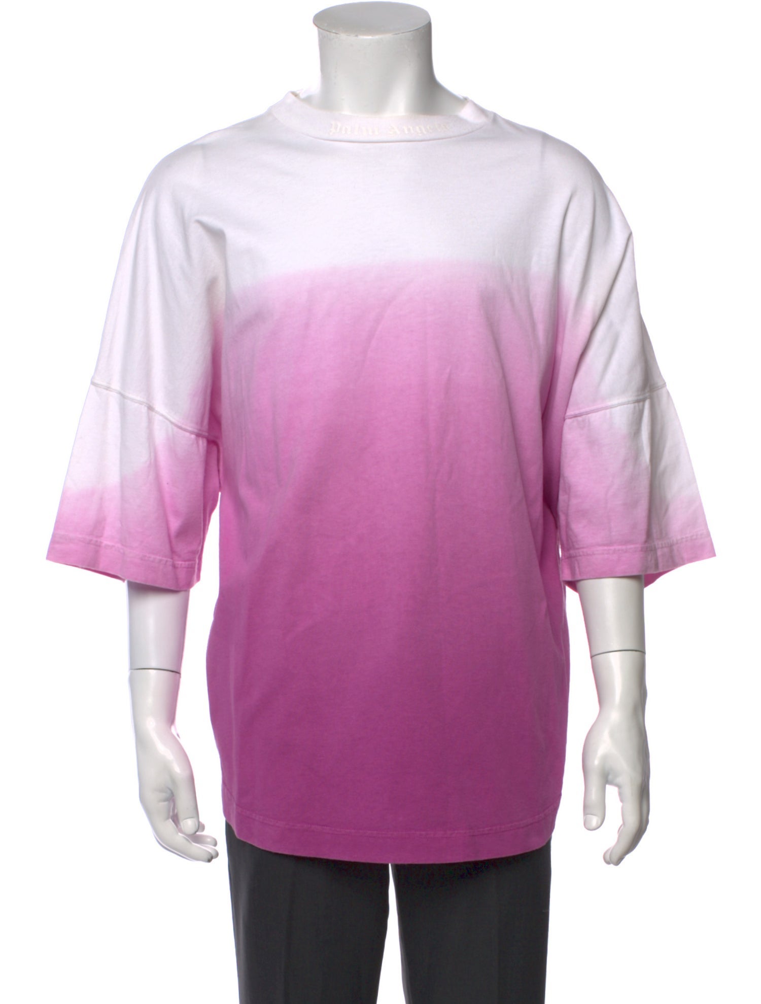 Palm Angels Colorblock Pattern Crew Neck T-Shirt