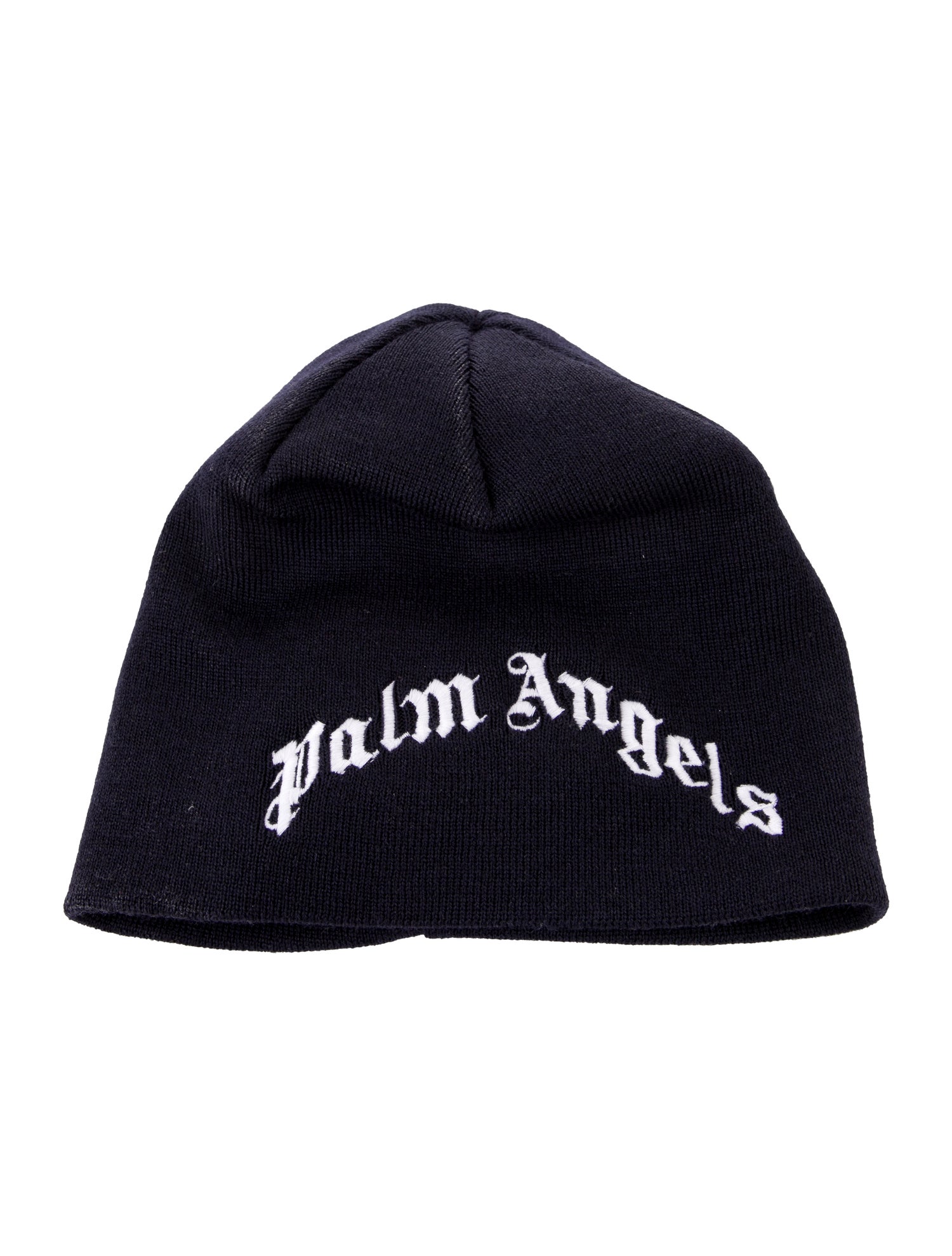 Palm Angels Virgin Wool Embroidered Knit Beanie w/Tags