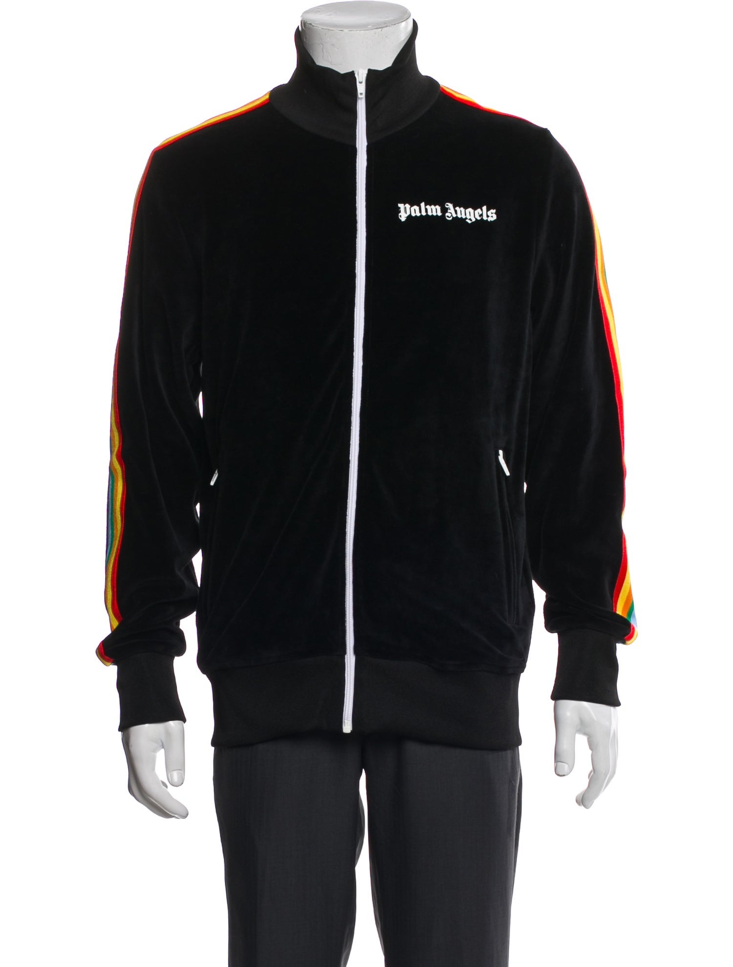 Palm Angels Graphic Print Mock Neck Sweatshirt