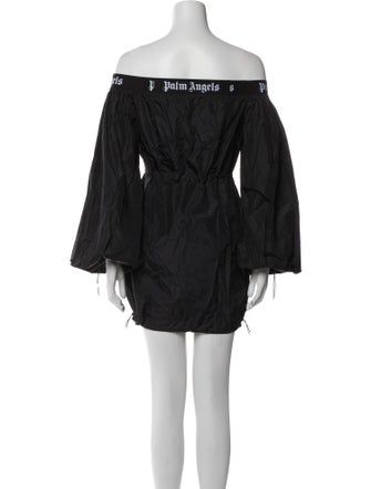 Palm Angels Off-The-Shoulder Mini Dress