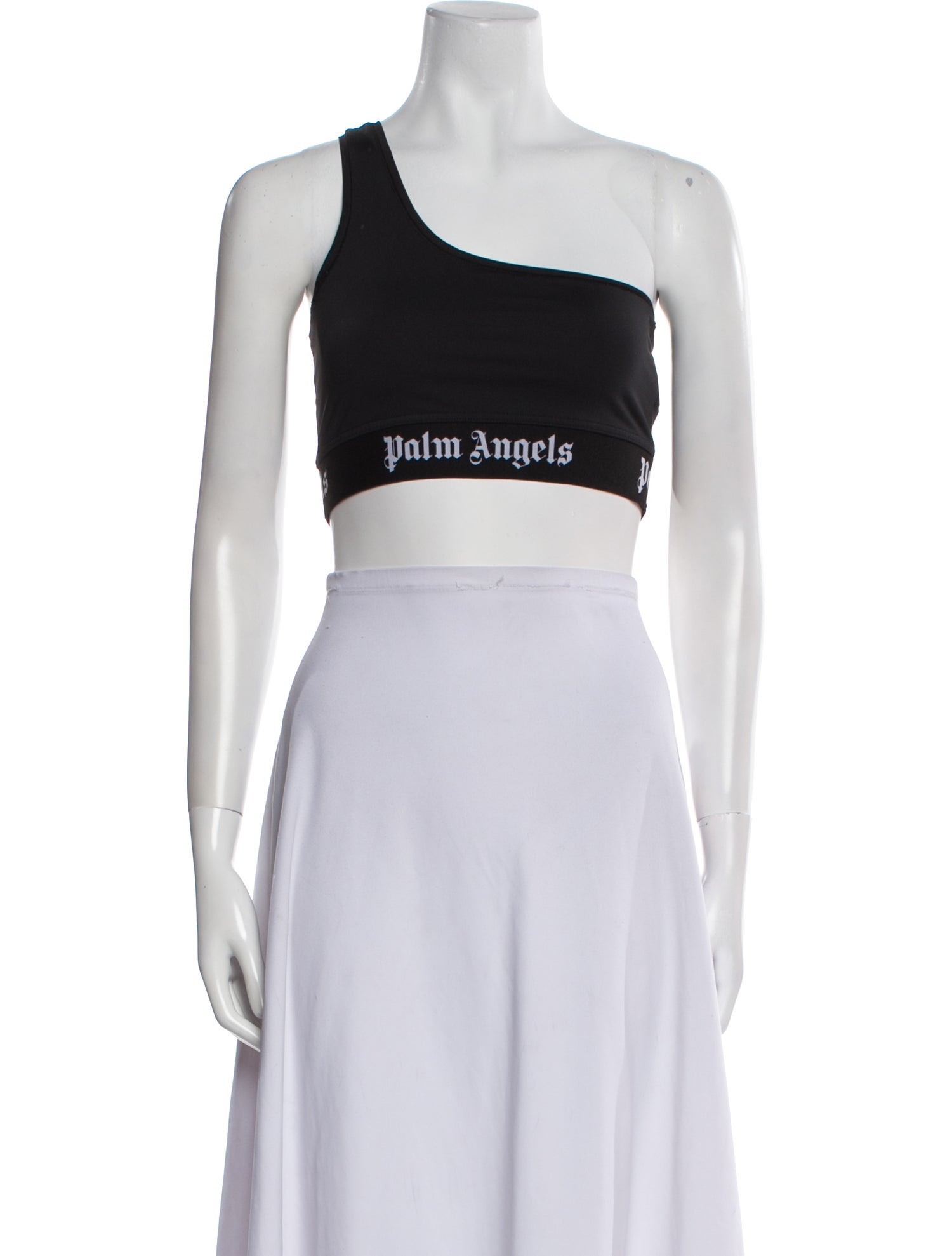 Palm Angels Nylon One-Shoulder Crop Top