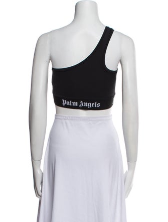 Palm Angels Nylon One-Shoulder Crop Top