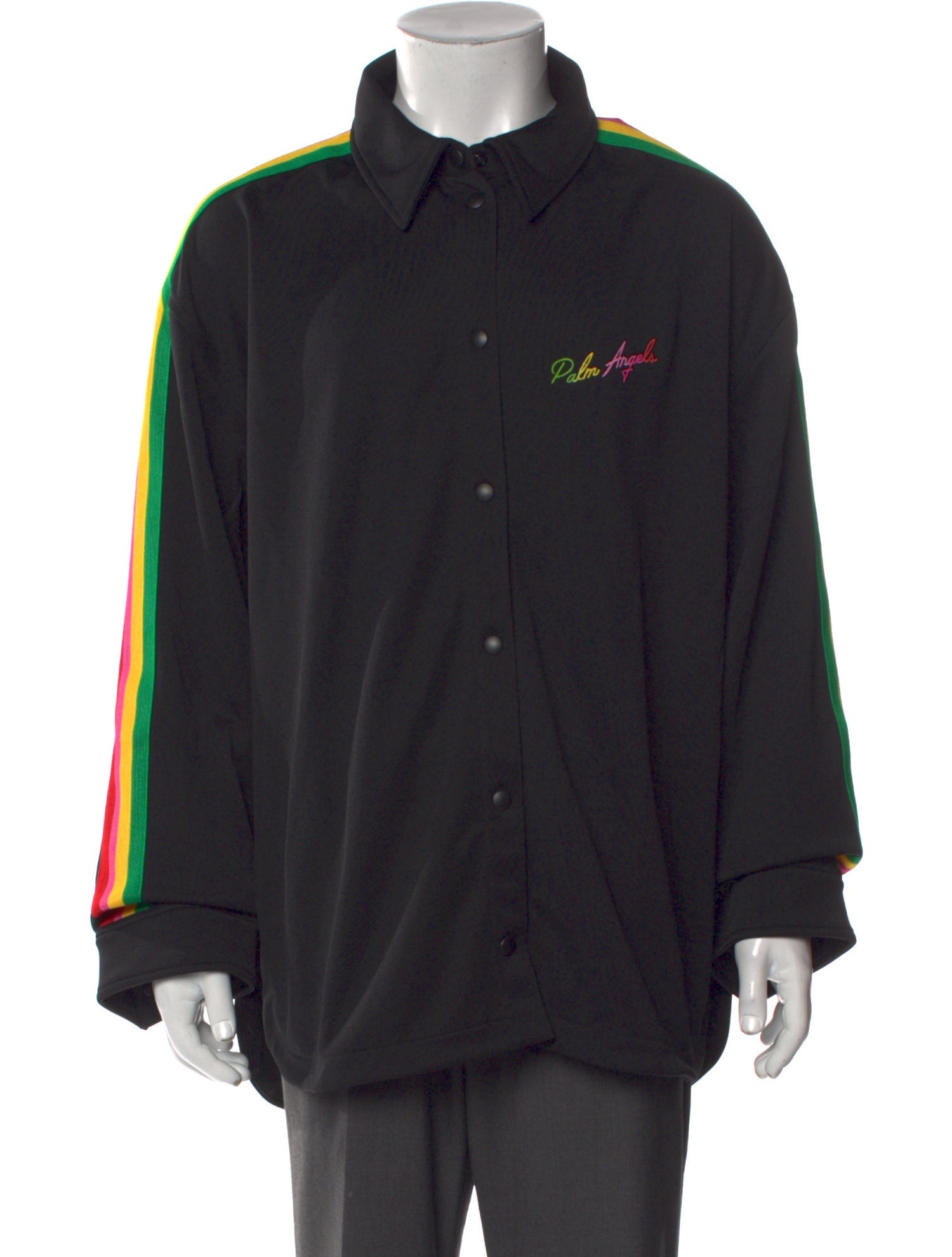 Palm Angels Striped Long Sleeve Shirt