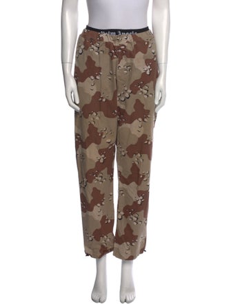 Palm Angels Camouflage Print Straight Leg Pants