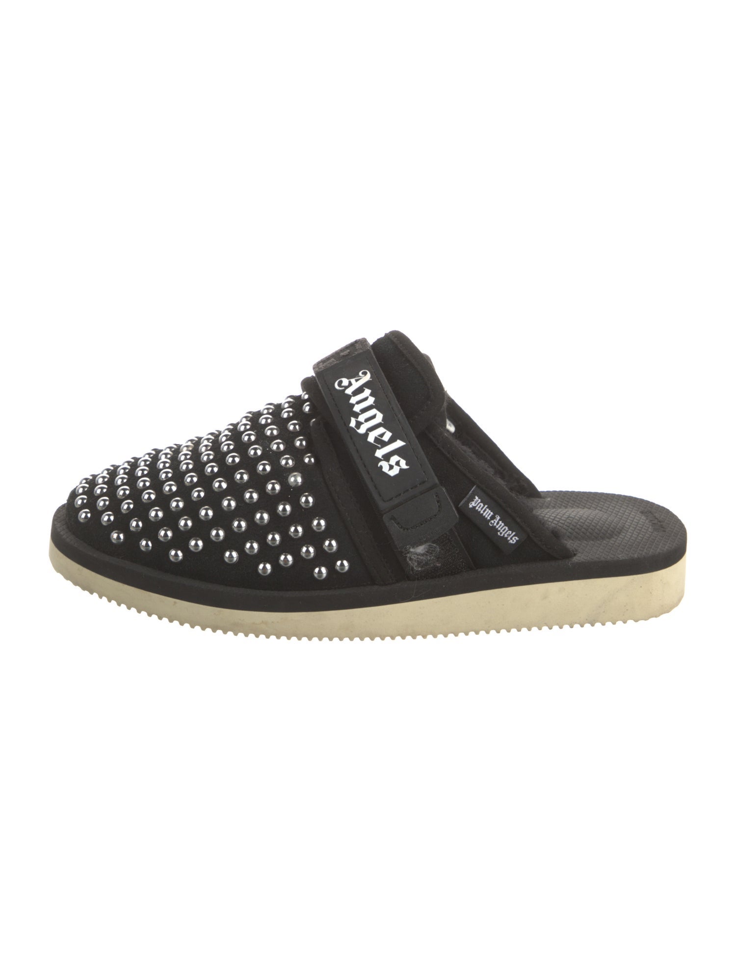 Palm Angels Suede Colorblock Pattern Mules