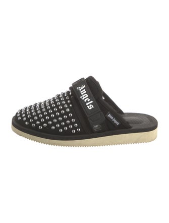 Palm Angels Suede Colorblock Pattern Mules