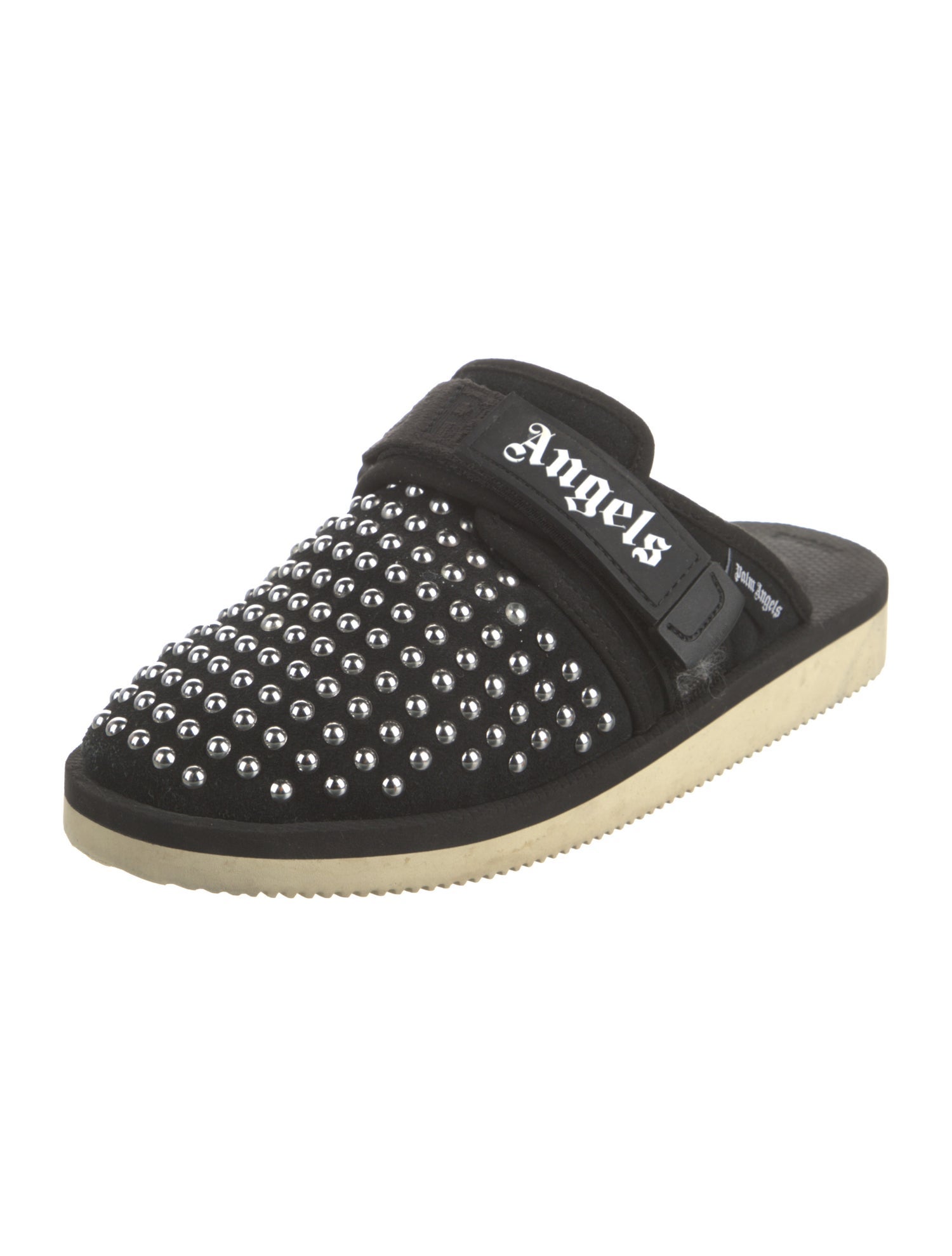 Palm Angels Suede Colorblock Pattern Mules