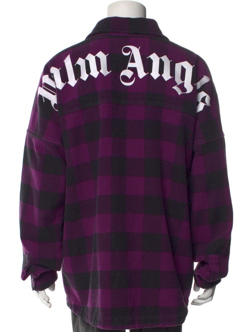 Palm Angels Plaid Print Long Sleeve Shirt
