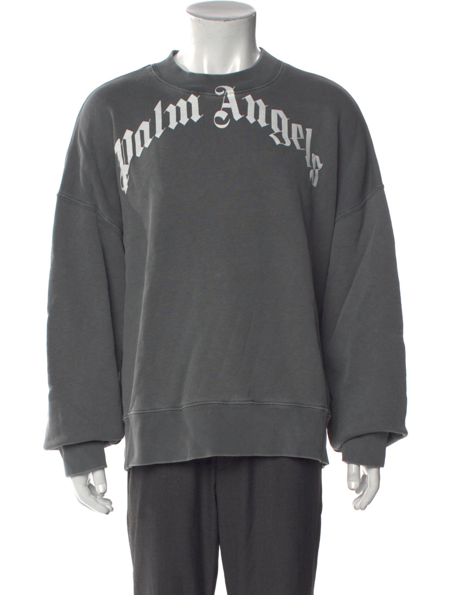 Palm Angels Graphic Print Crew Neck Sweatshirt