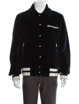 Palm Angels Graphic Print Varsity Jacket