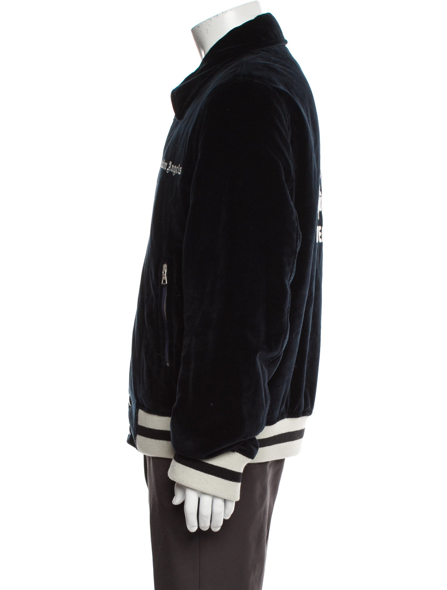 Palm Angels Graphic Print Varsity Jacket