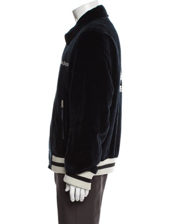 Palm Angels Graphic Print Varsity Jacket