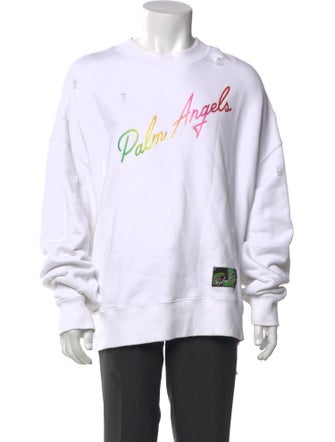 Palm Angels Graphic Print Crew Neck Pullover
