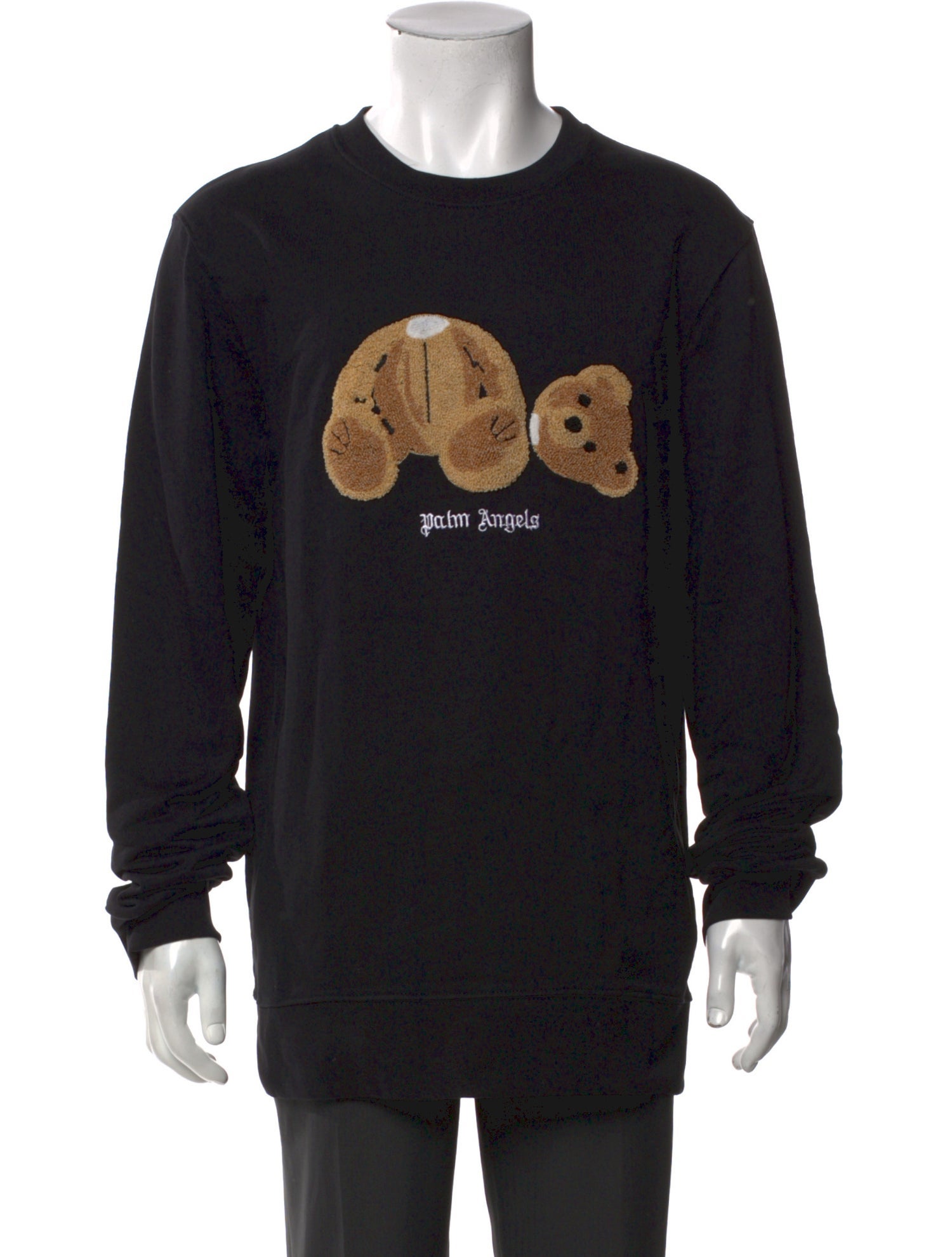 Palm Angels Signature Logo Graphic Print Sweatshirt