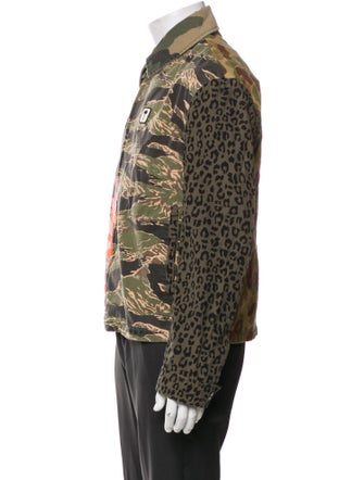 Palm Angels Camouflage Print Moto Jacket