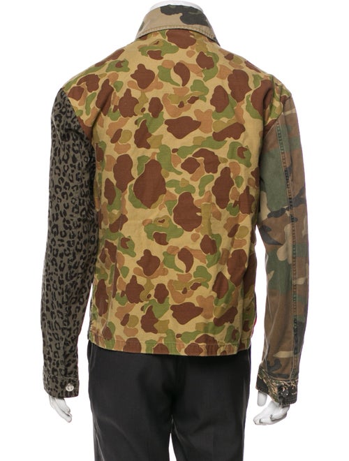 Palm Angels Camouflage Print Moto Jacket