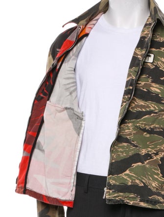 Palm Angels Camouflage Print Moto Jacket