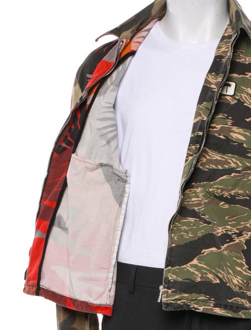 Palm Angels Camouflage Print Moto Jacket