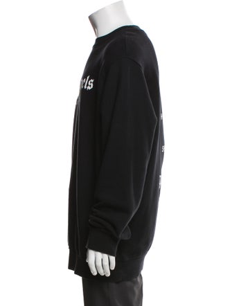 Palm Angels Signature Logo Graphic Print Sweatshirt