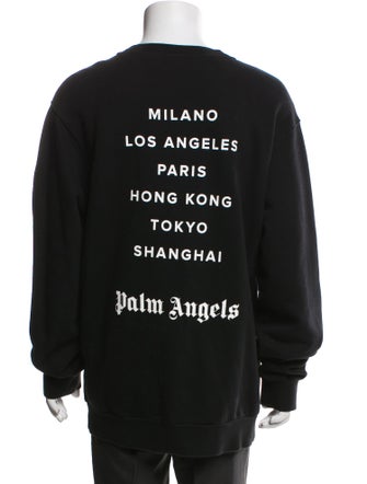 Palm Angels Signature Logo Graphic Print Sweatshirt