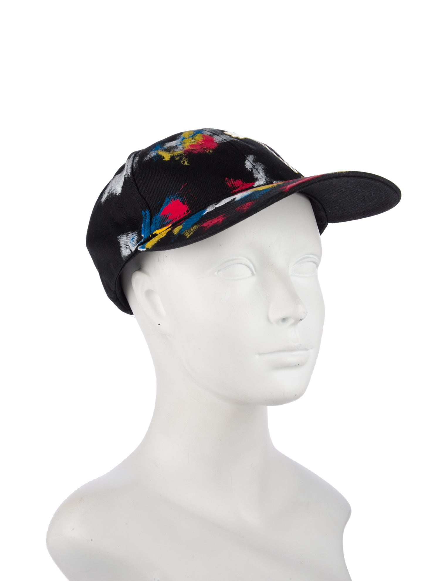 Palm Angels Baseball Cap With Palm Tree Logo And Paint Splatter Effect. w/Tags