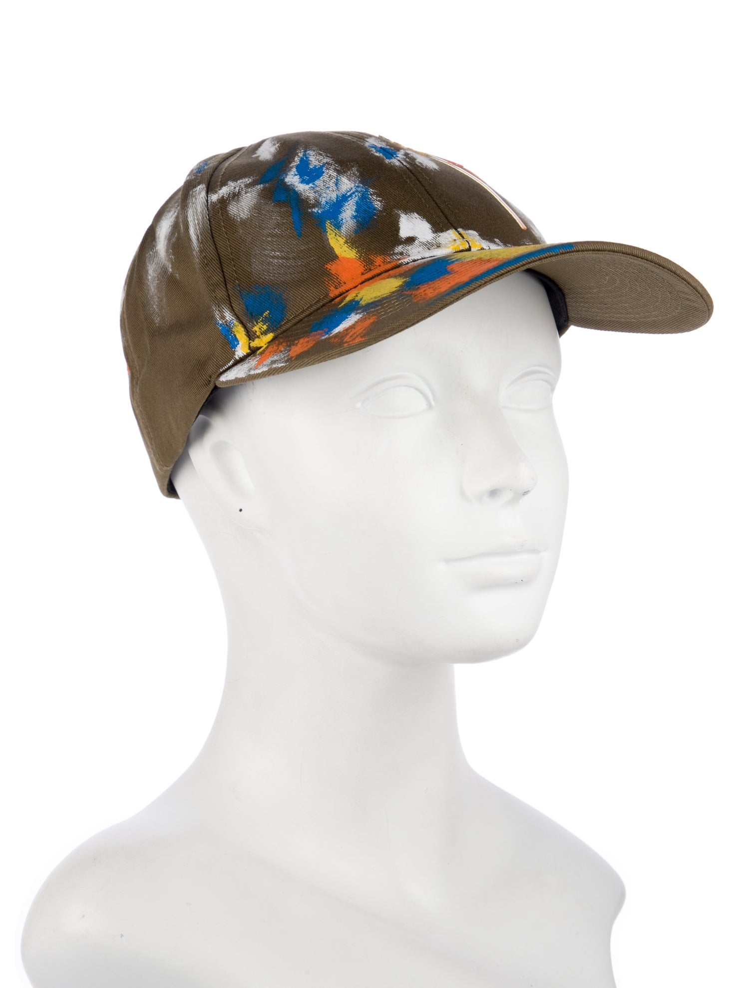 Palm Angels Baseball Cap With Palm Tree Logo And Paint Splatter Effect w/Tags