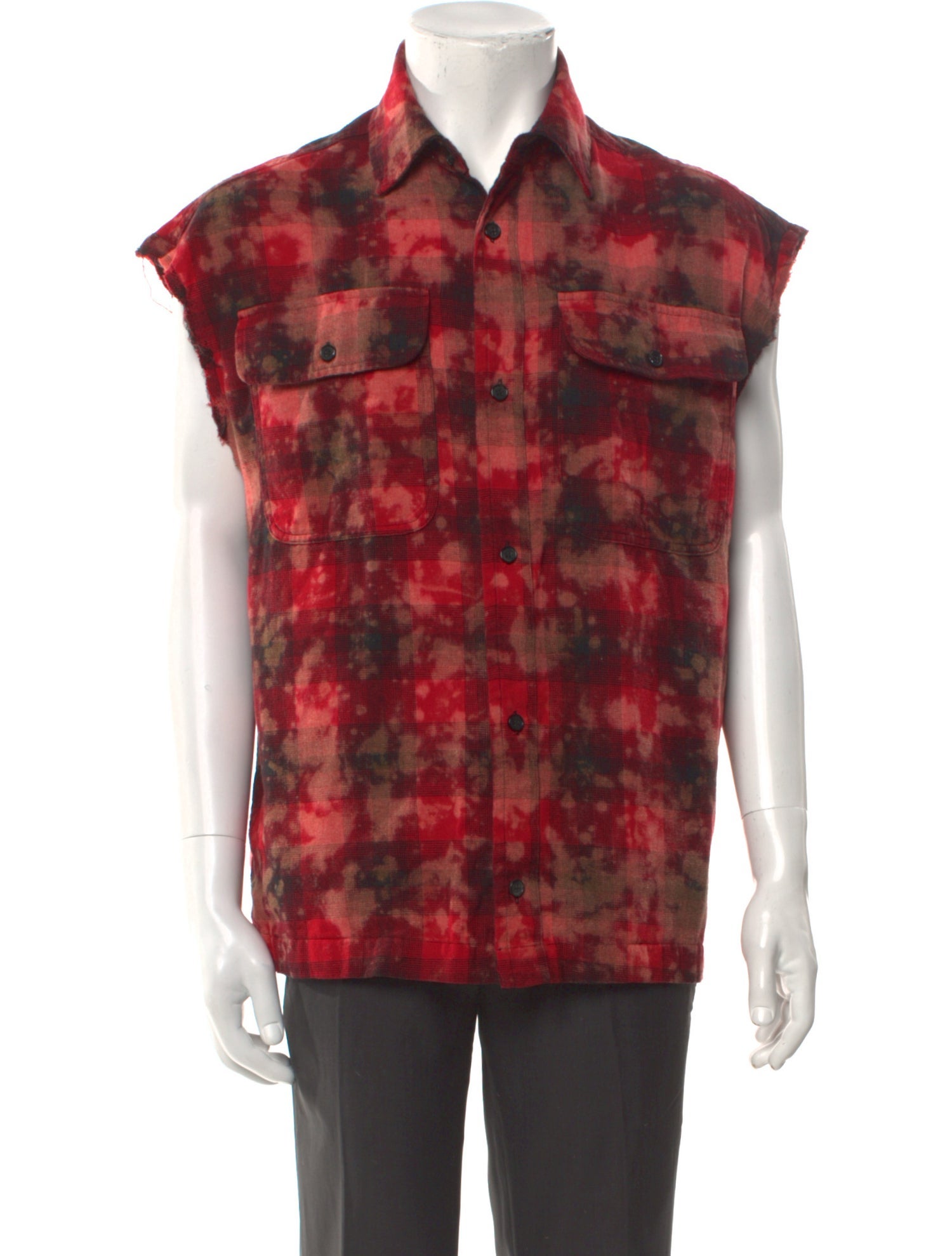 Palm Angels Printed Sleeveless Western Shirt