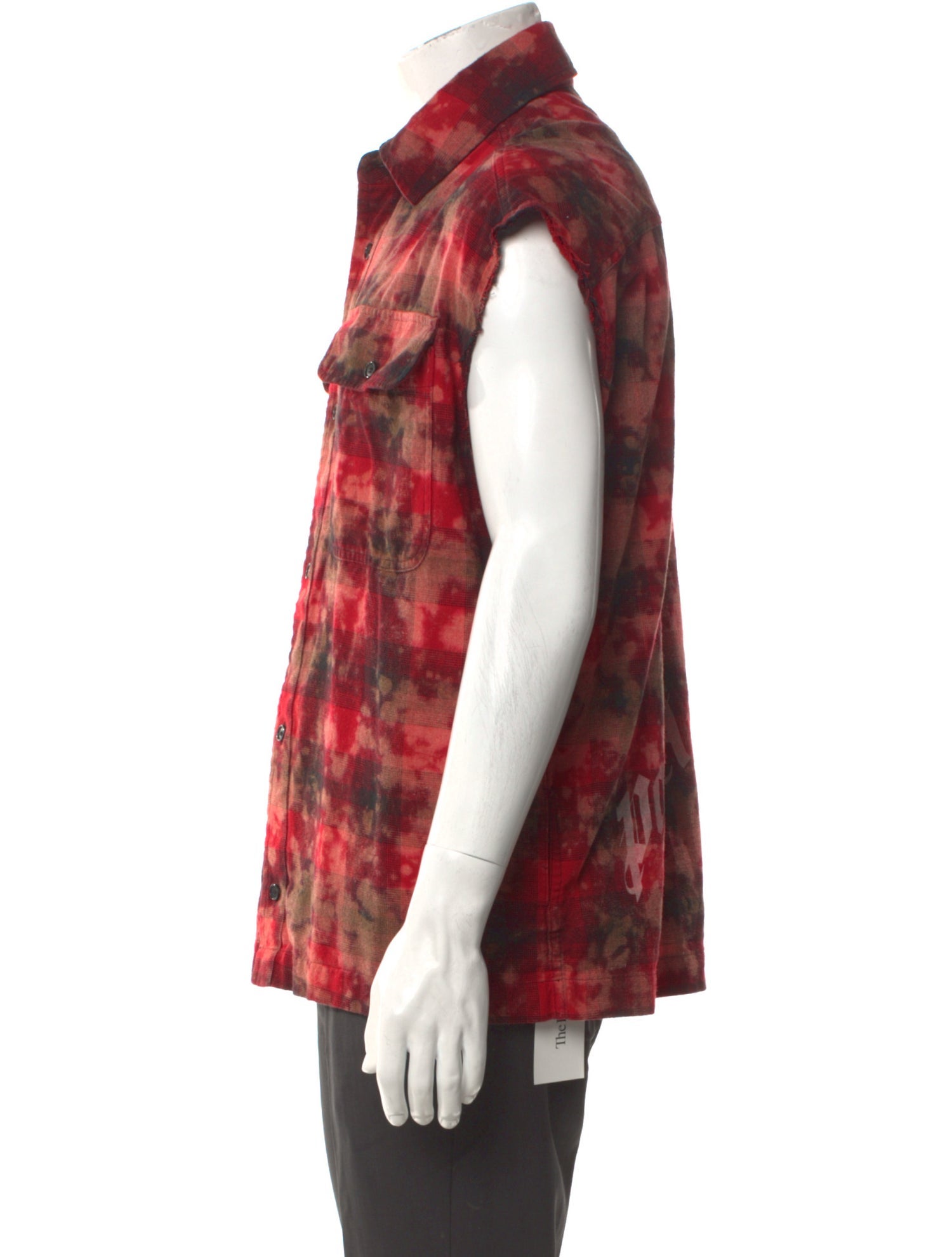 Palm Angels Printed Sleeveless Western Shirt