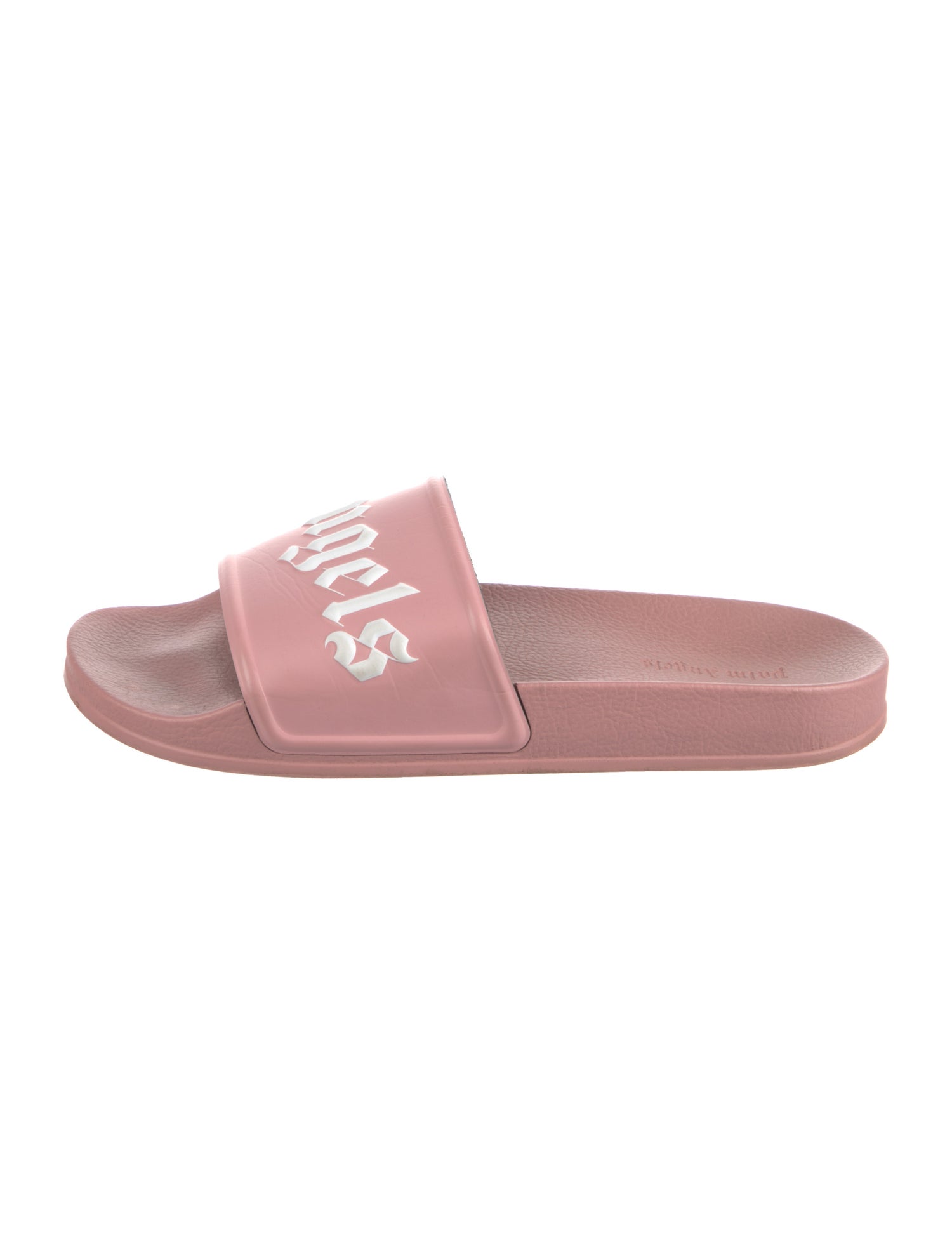 Palm Angels Leather Graphic Print Slides