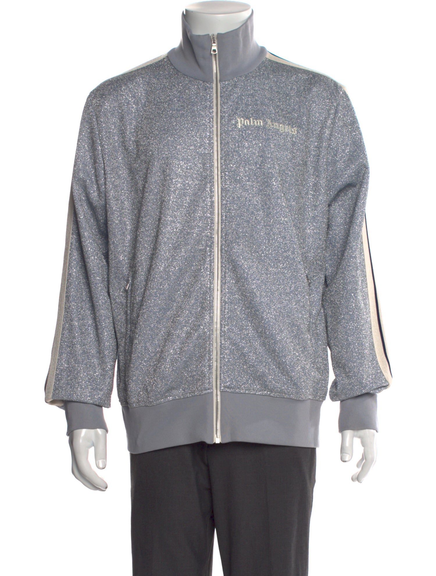 Palm Angels Mock Neck Long Sleeve Sweatshirt