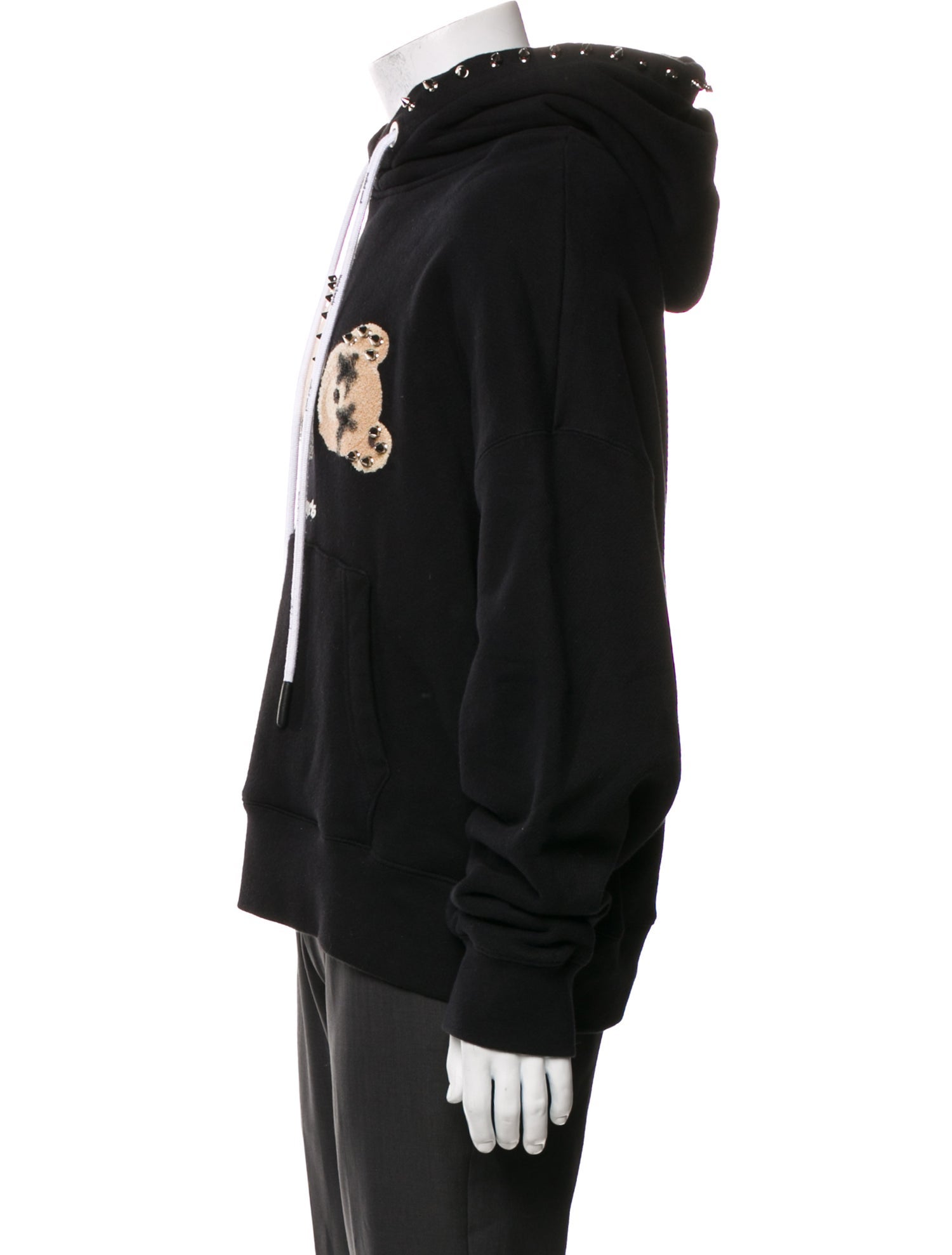 Palm Angels Graphic Print V-Neck Hoodie