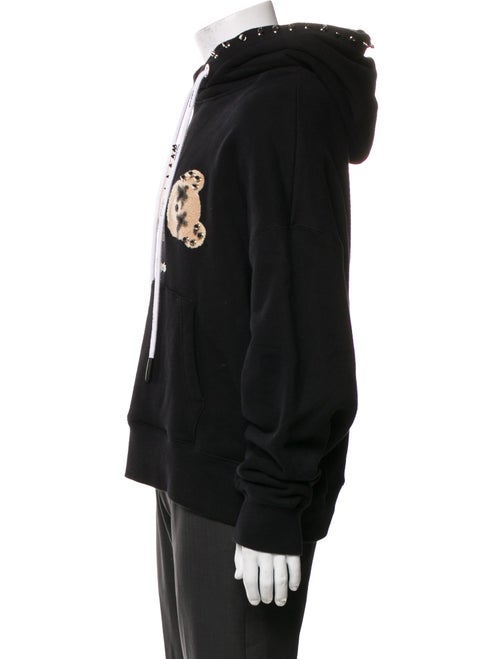 Palm Angels Graphic Print V-Neck Hoodie