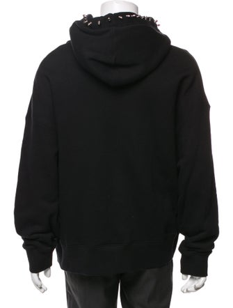 Palm Angels Graphic Print V-Neck Hoodie