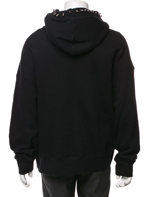 Palm Angels Graphic Print V-Neck Hoodie