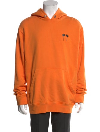 Palm Angels Graphic Print V-Neck Hoodie